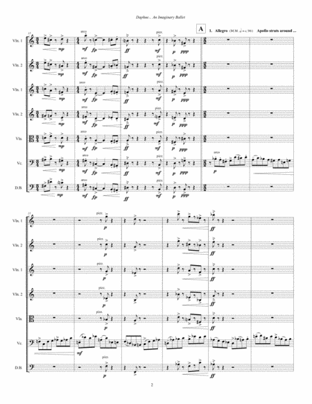 Daphne ... An Imaginary Ballet (2015) for string orchestra, full score image number null