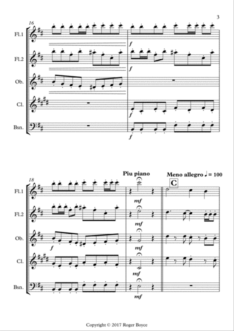 Rustic Wedding Woodwind Ensemble scores gallery preview page 3