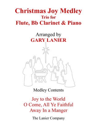 Book cover for CHRISTMAS JOY MEDLEY (Trio – Flute, Bb Clarinet & Piano with Parts)