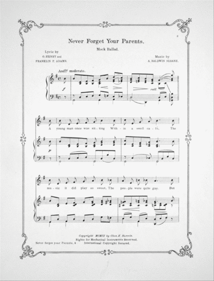 A Musical Comedy. Never Forget Your Parents. Mock Ballad Voice scores gallery preview page 2