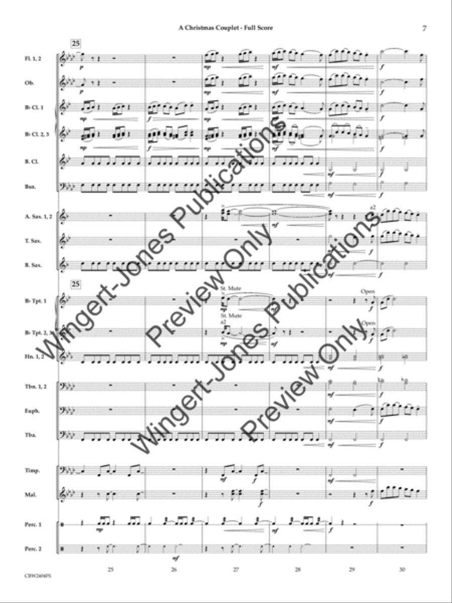 A Christmas Couplet A Christmas Couplet Concert Band scores gallery preview page 8