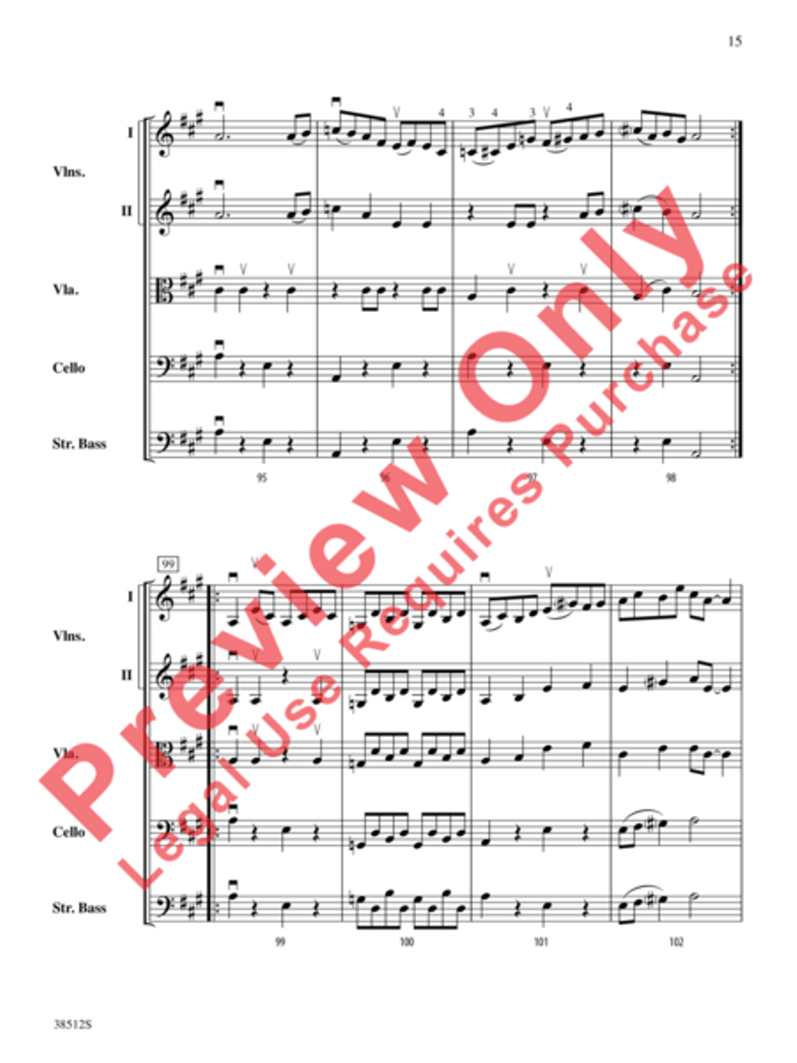 Bluegrass Fiddle Frenzy String Orchestra scores gallery preview page 16