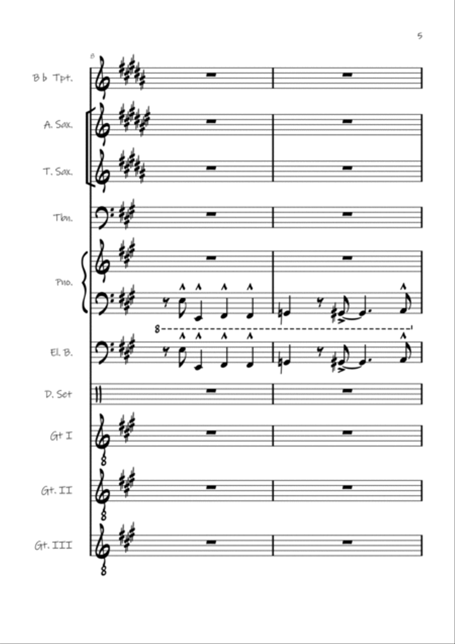 Seinfeld Theme Concert Band scores gallery preview page 5