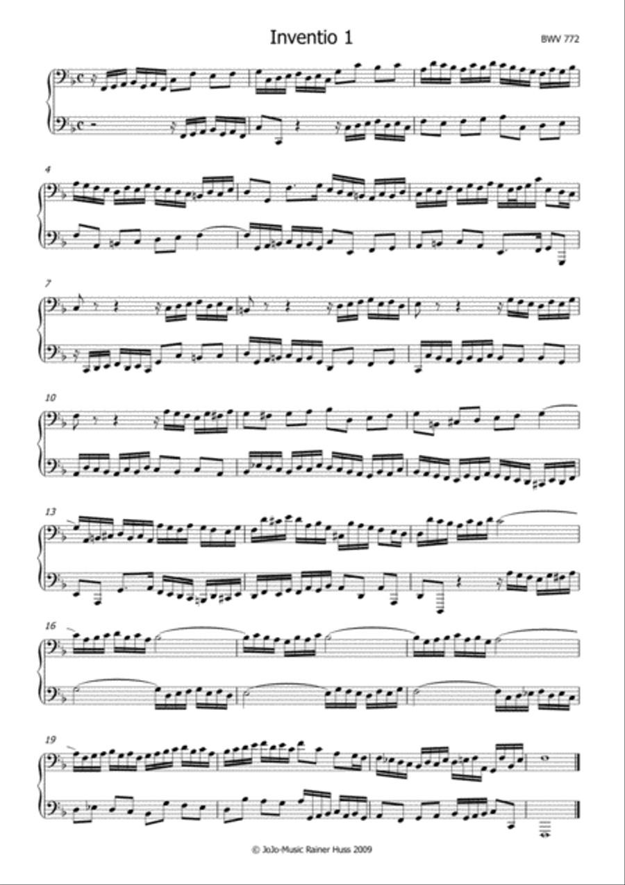 15 zweistimmige Inventionen Small Ensemble scores gallery preview page 2