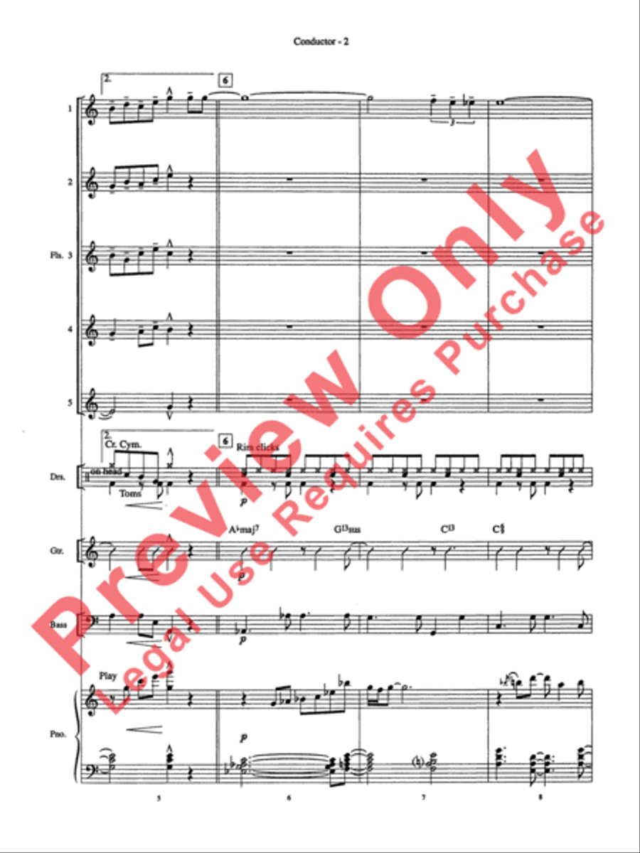 Night and Day Night and Day Flute Choir scores gallery preview page 3