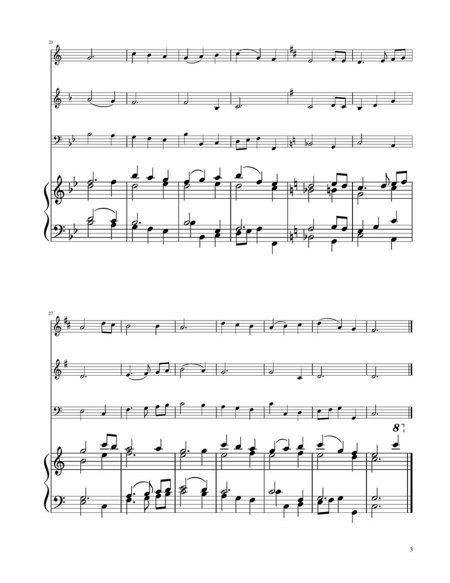The First Noel - Brass Trio Brass Trio scores gallery preview page 3