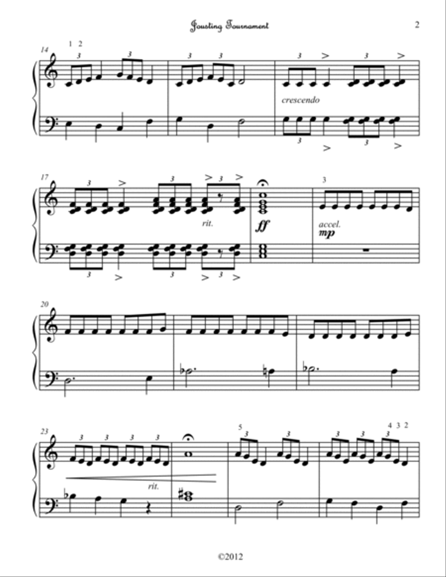 Jousting Tournament Piano Solo scores gallery preview page 2