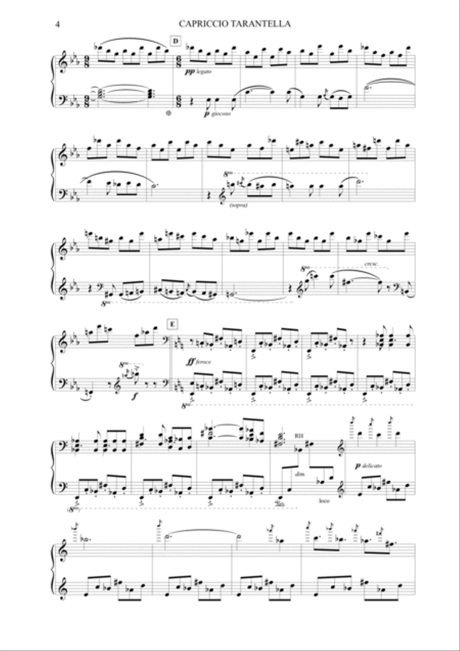 Salvatore Passantino: CAPRICCIO TARANTELLA (ES-21-058) Piano Solo scores gallery preview page 6