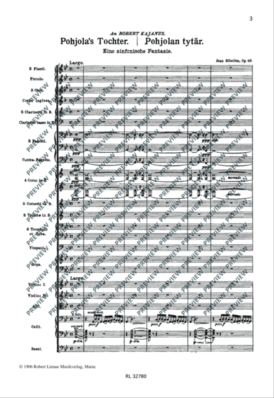 Pohjola's Daughter Orchestra scores gallery preview page 4