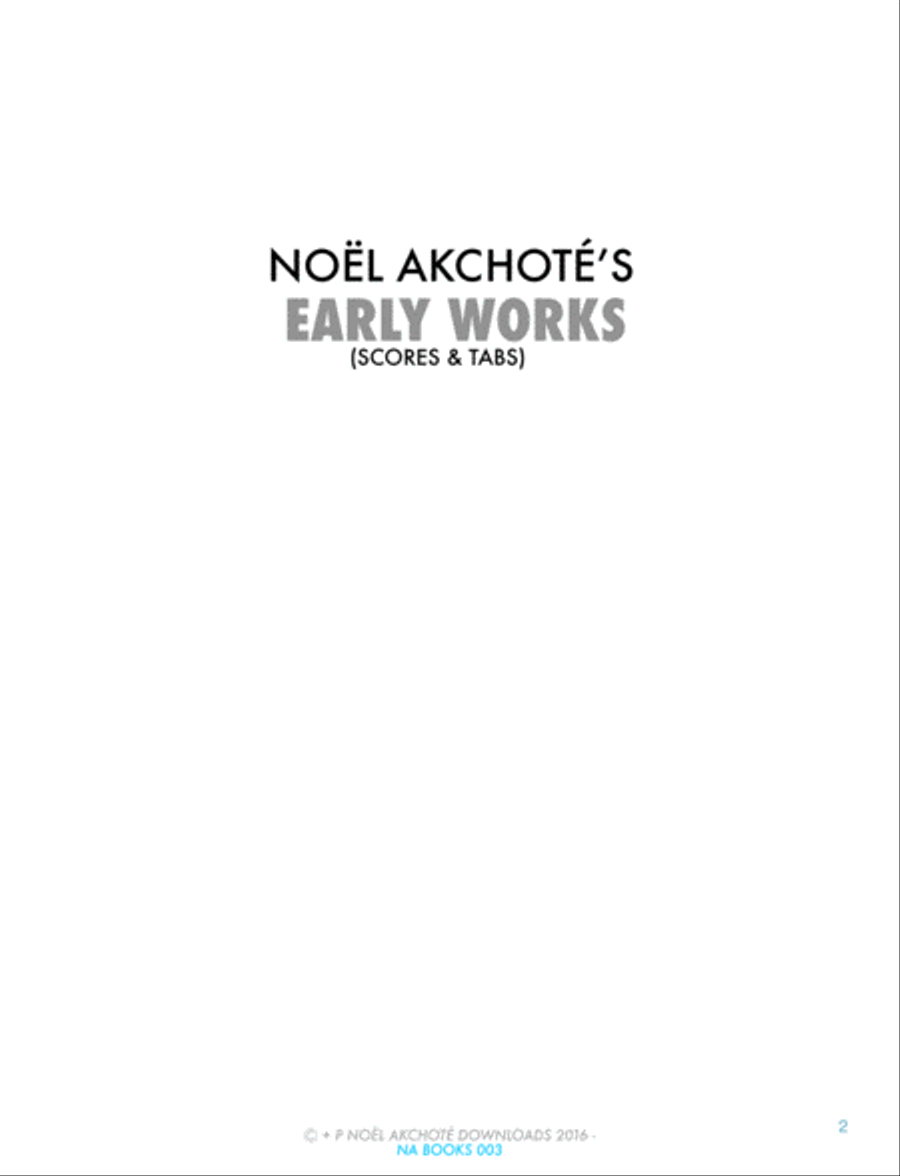 Early Works (Scores & Tabs) Electric Guitar scores gallery preview page 3