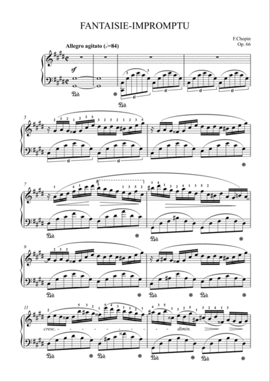 Chopin - Fantaisie-Impromptu Piano Solo scores gallery preview page 2