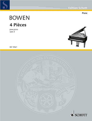 Book cover for Quatre (four) Pieces Op. 3 Piano Solo