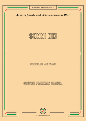 Book cover for Handel-Sommi Dei,for Cello and Piano