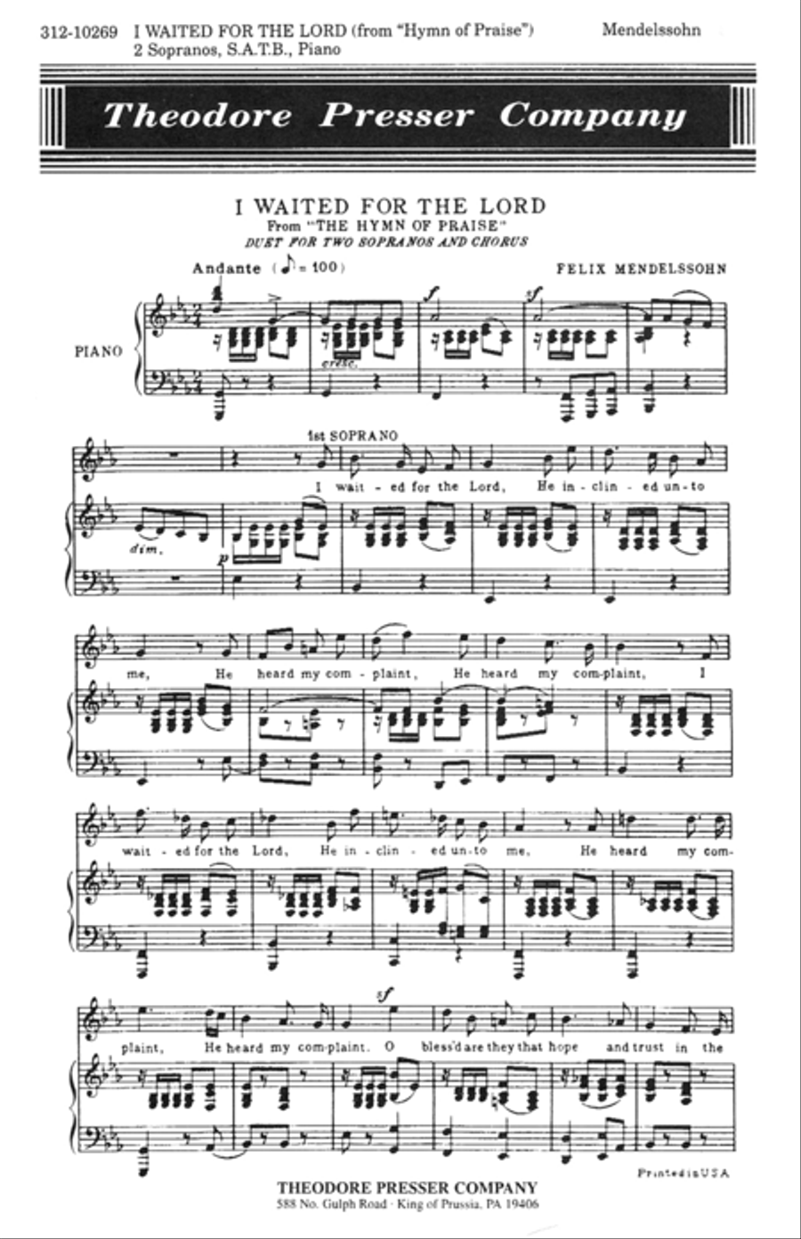 I Waited For the Lord I Waited For the Lord SSATB scores gallery preview page 1