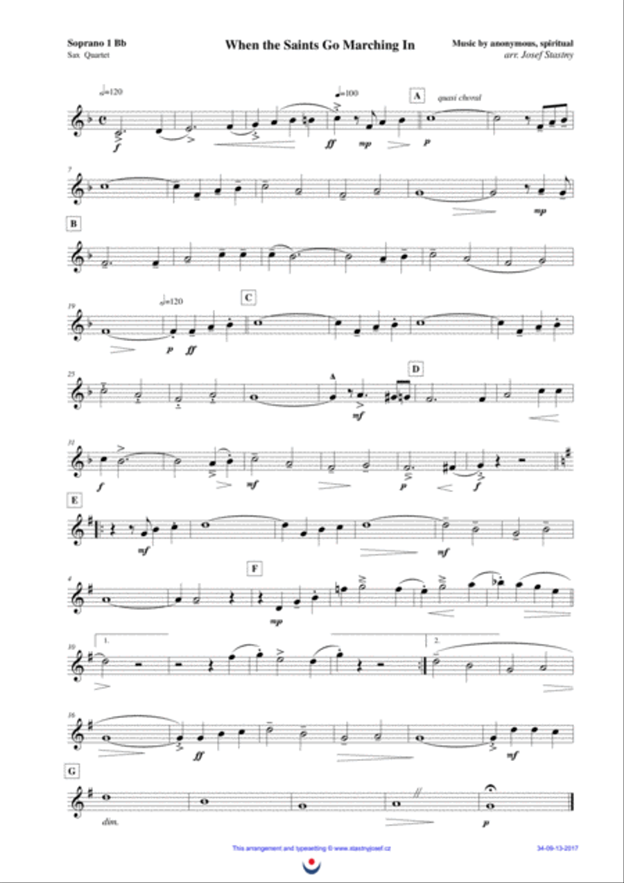 When the Saints Go Marching In Small Ensemble scores gallery preview page 3