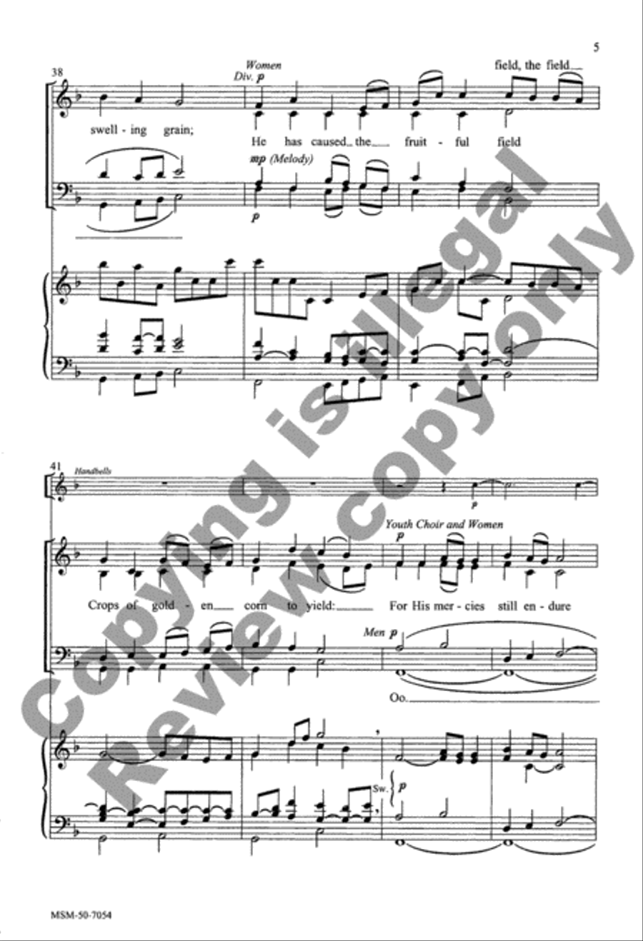 Praise, O Praise Our God and King 4-Part scores gallery preview page 7