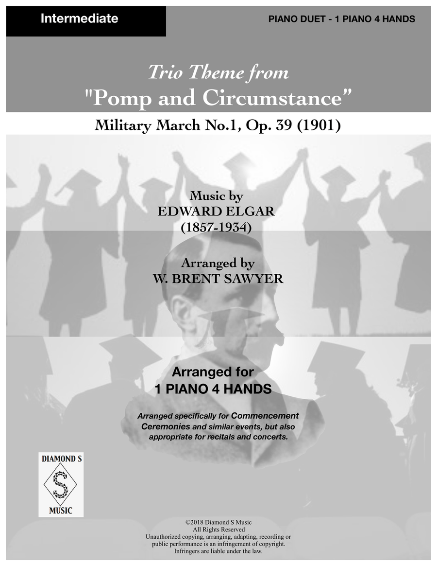 Pomp and Circumstance Theme - Elgar - Military March No. 1 - Piano Duet - 1 Piano 4 hands 1 Piano, 4-Hands scores gallery preview page 2