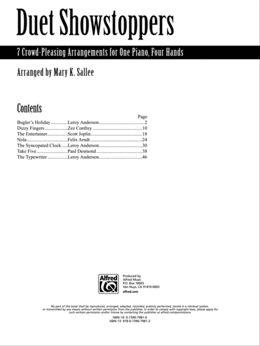 Duet Showstoppers Small Ensemble scores gallery preview page 2