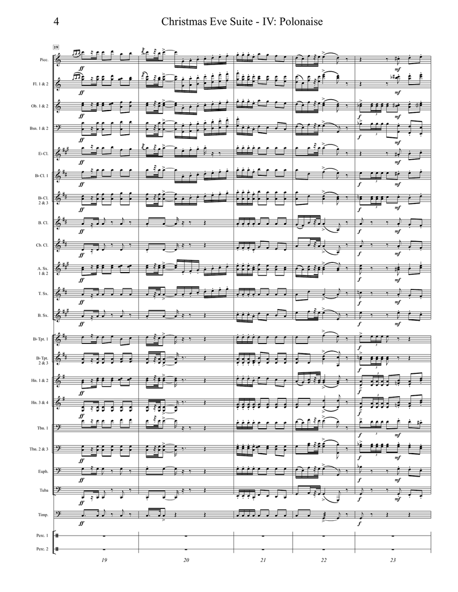 Christmas Eve Suite - IV. Polonaise Concert Band scores gallery preview page 6