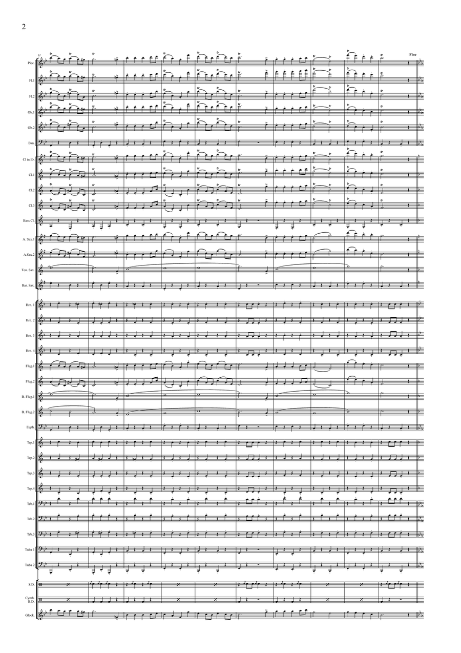 Görgey March Concert Band scores gallery preview page 4