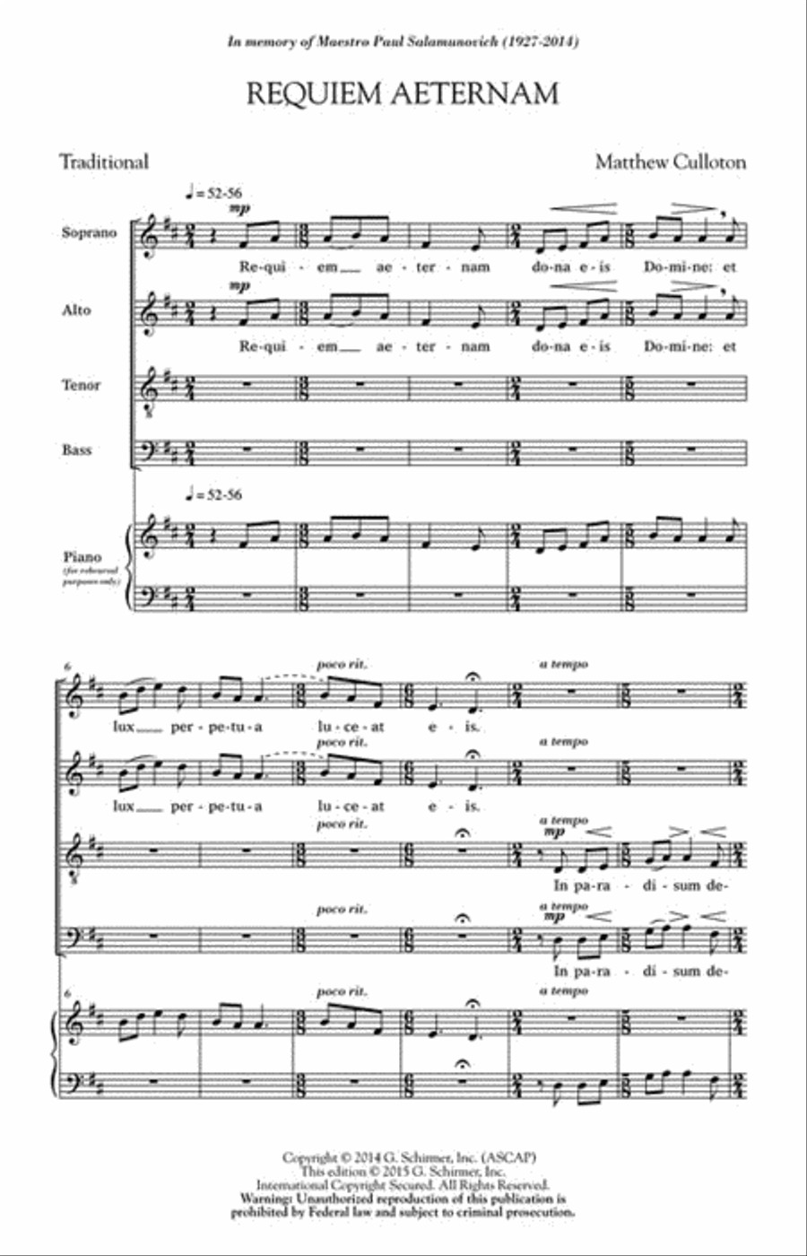 Requiem Aeternam Requiem Aeternam 4-Part scores gallery preview page 2