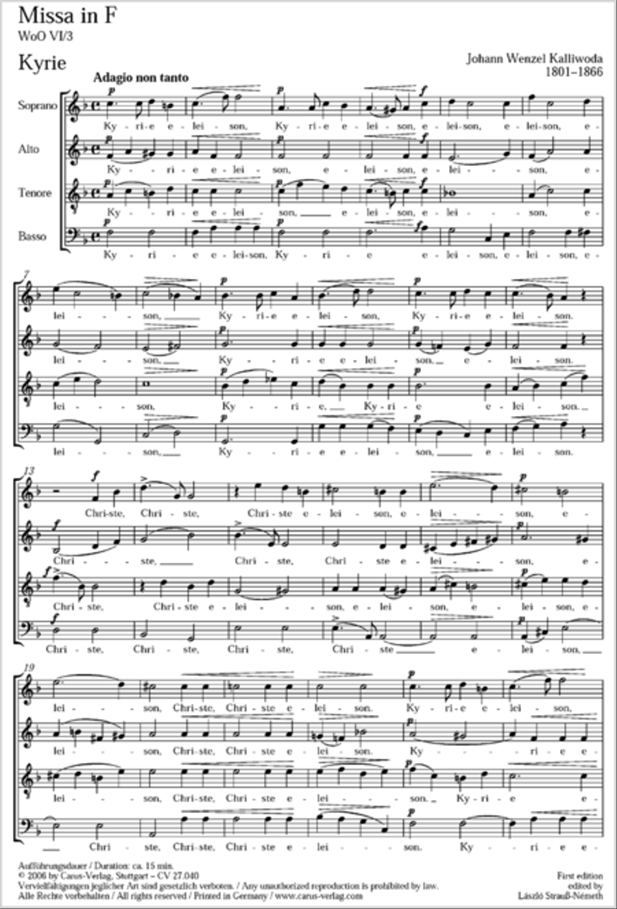 Mass in F major 4-Part scores gallery preview page 2