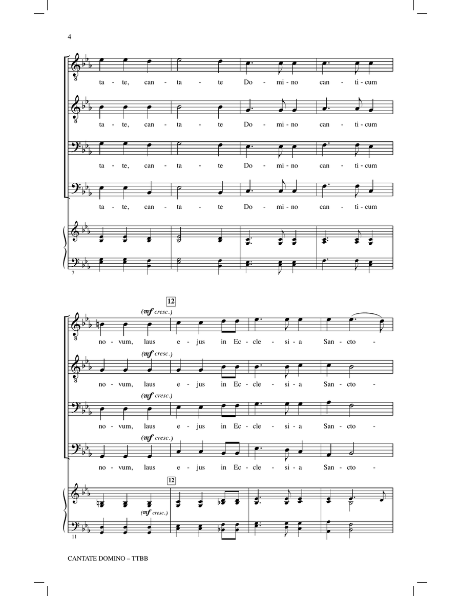 Cantate Domino Cantate Domino TTBB scores gallery preview page 2
