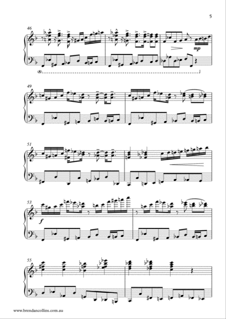 Narrabeen Hustle - Solo Piano Piano Solo scores gallery preview page 5