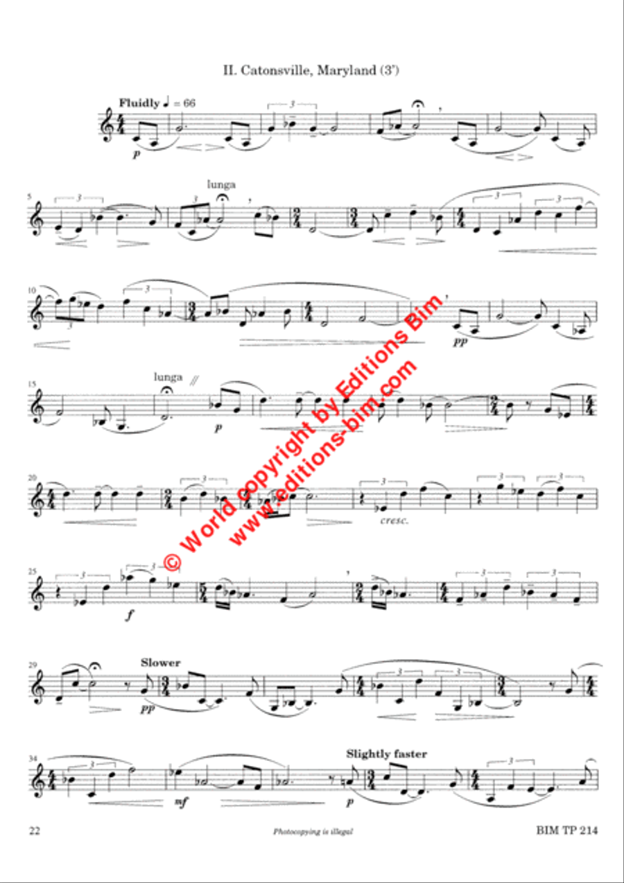 Notes from Faraway Places Trumpet Solo scores gallery preview page 8
