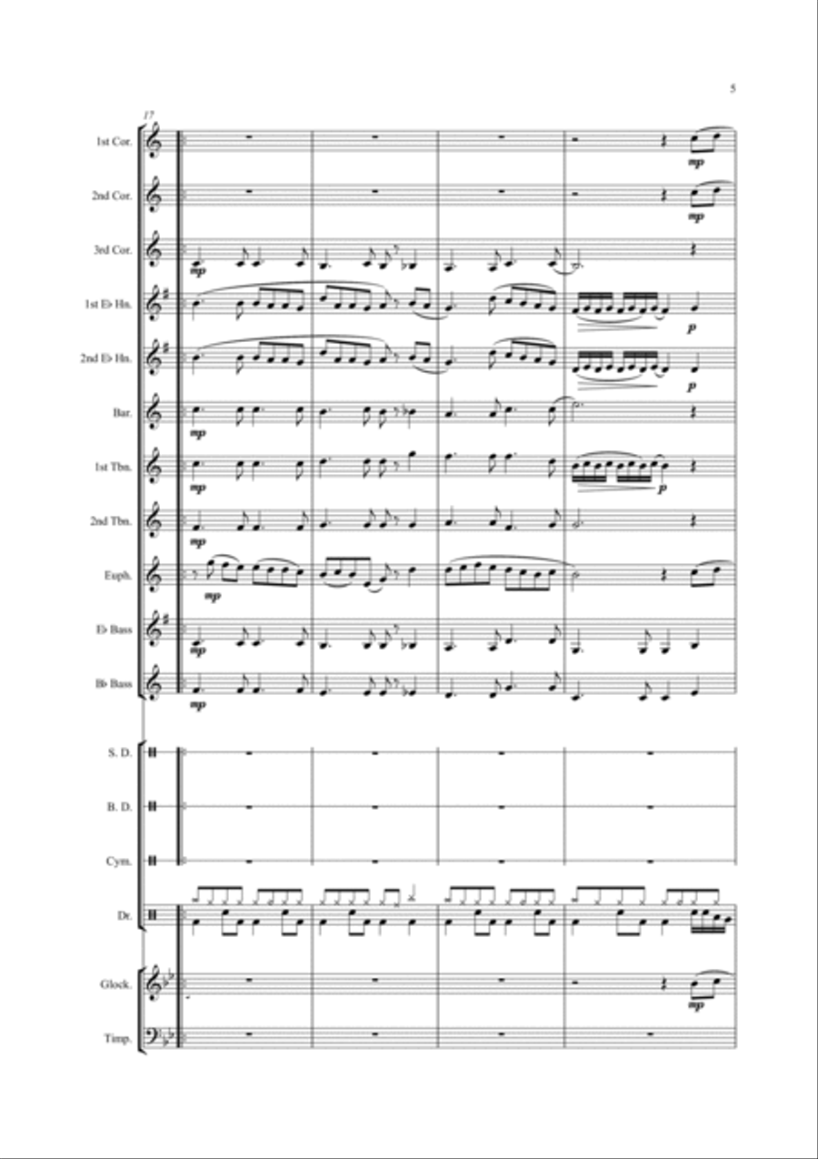 Sunset Di Sorake Sunset Di Sorake Brass Band scores gallery preview page 5