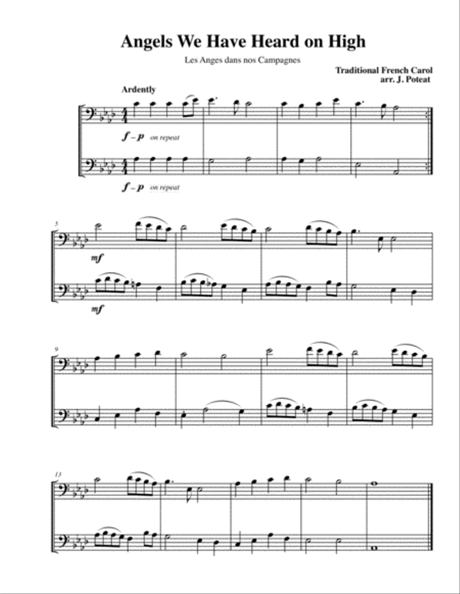 Christmas Duets for All Bass Instruments Small Ensemble scores gallery preview page 6