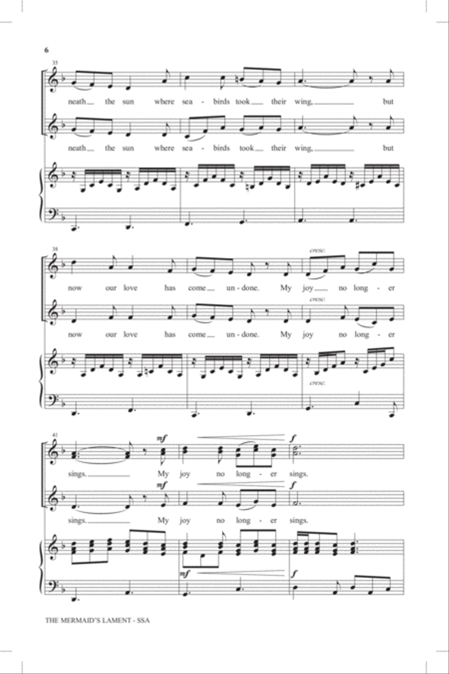 The Mermaid's Lament The Mermaid's Lament SSA scores gallery preview page 4