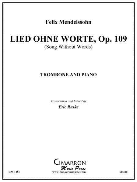 Lied Ohne Worte, Op. 109