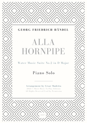 Book cover for Alla Hornpipe by Handel - Piano Solo (Full Score)