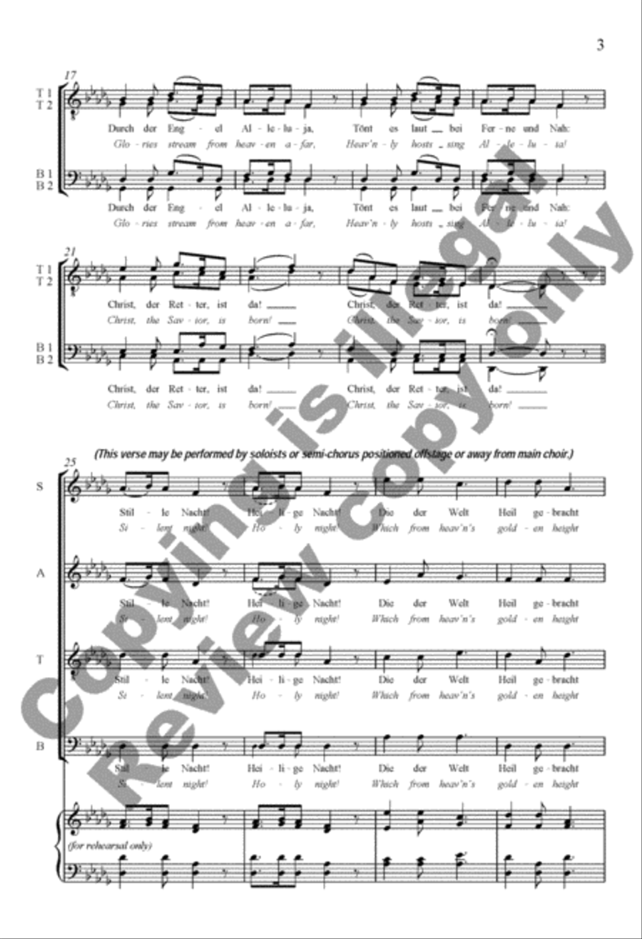 Stille Nacht (Silent Night) Divisi scores gallery preview page 9