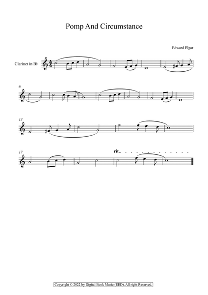 Pomp And Circumstance - Edward Elgar (Clarinet)