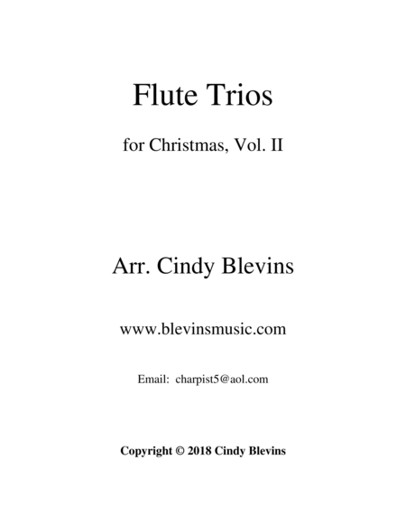 Flute Trios for Christmas, Vol. II image number null