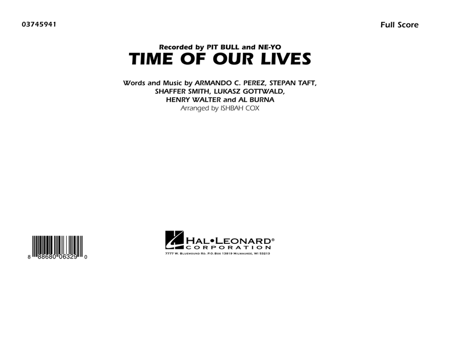 Time of Our Lives - Conductor Score (Full Score) Marching Band scores gallery preview page 1