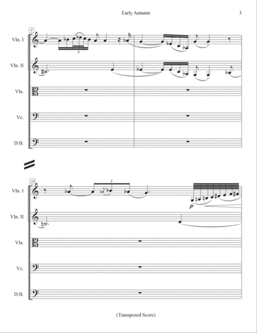 Early Autumn Early Autumn String Quartet scores gallery preview page 3