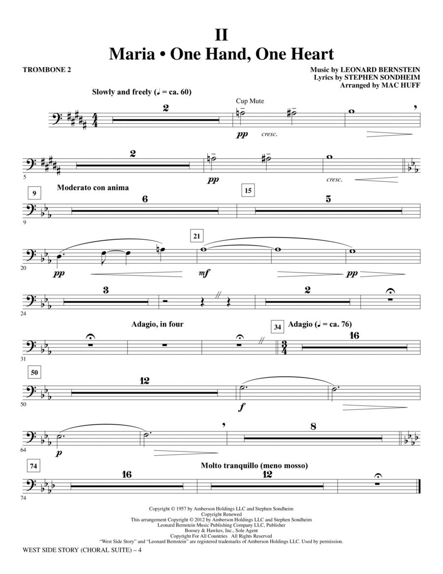 West Side Story - Trombone 2