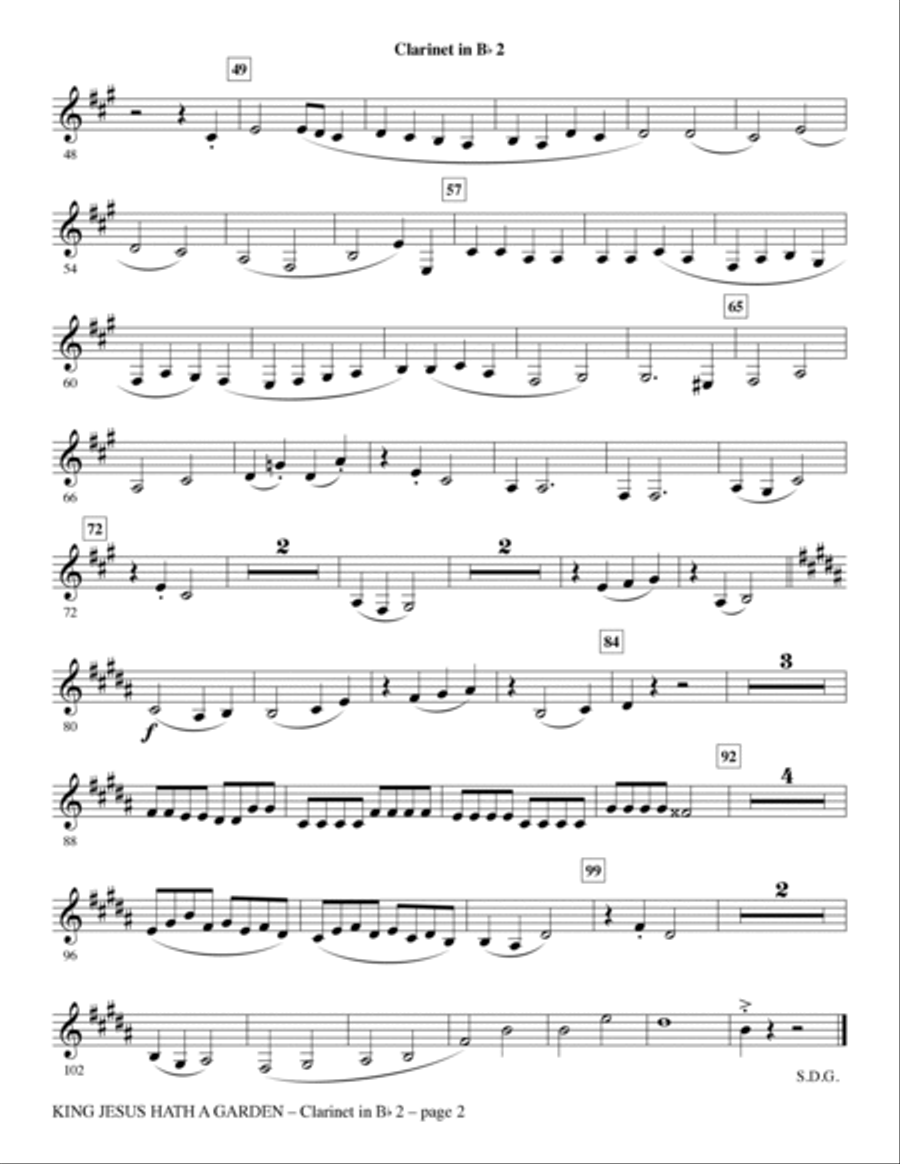 A Midnight Clear (A Cantata For Christmas) - Bb Clarinet 2 Choir scores gallery preview page 3