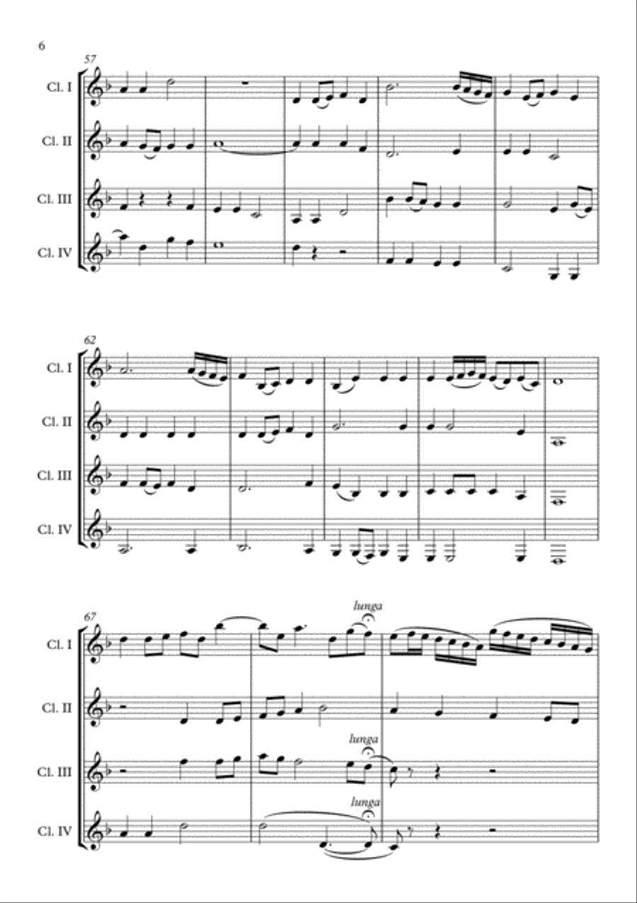 FUGUE IN D MINOR Woodwind Quartet scores gallery preview page 6