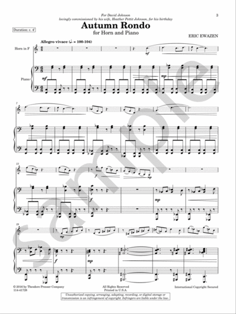 Autumn Rondo Chamber Music scores gallery preview page 3