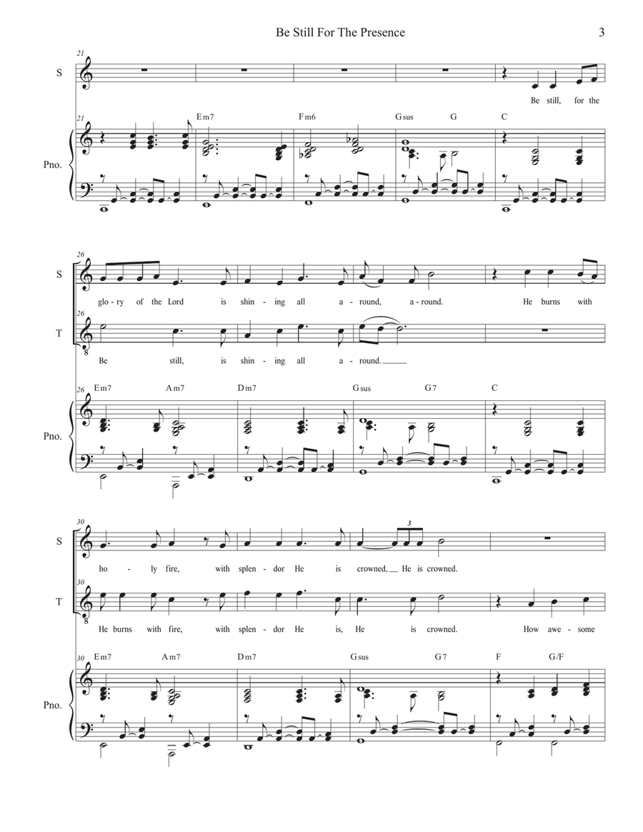 Be Still For The Presence 2-Part scores gallery preview page 3