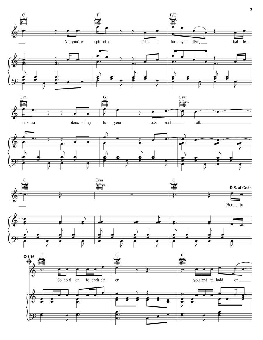 Midnight Radio Piano, Vocal, Guitar scores gallery preview page 3