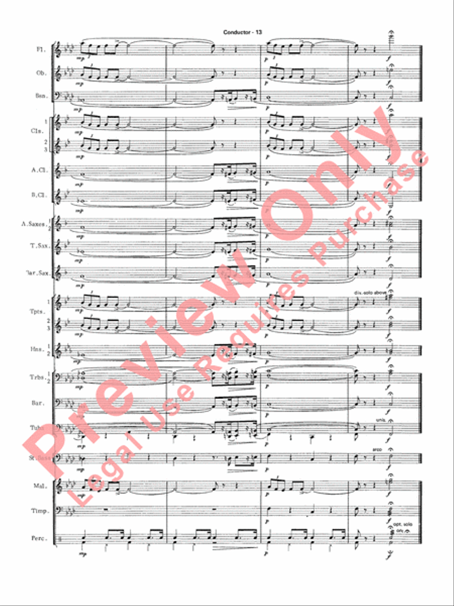 The Pink Panther Concert Band scores gallery preview page 16