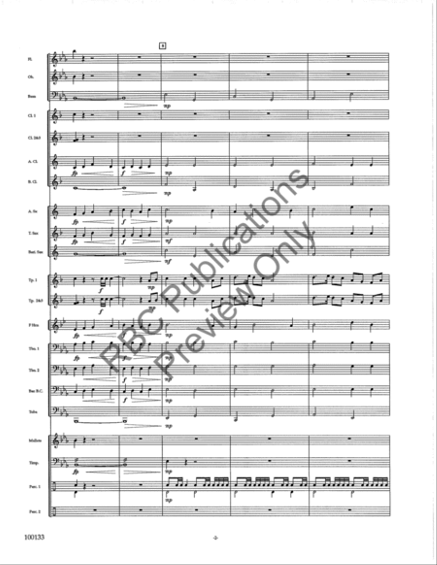 Along The Rio Grande (Score) Concert Band scores gallery preview page 5