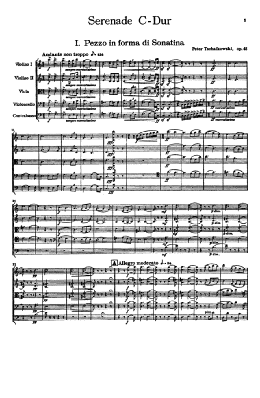 Serenade for String Orchestra, Op. 48 Full Orchestra scores gallery preview page 4