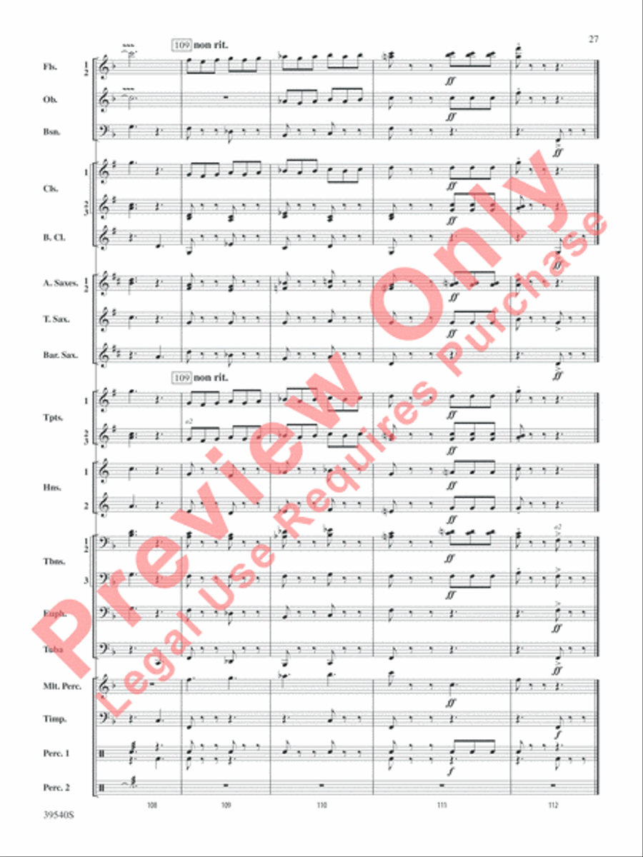 Carols from the British Isles Concert Band scores gallery preview page 28