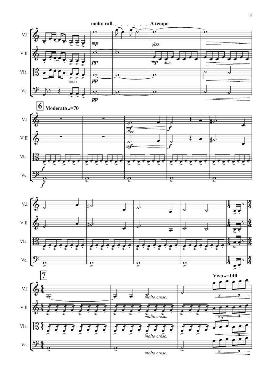 Once Upon A Time In Africa String Quartet scores gallery preview page 3